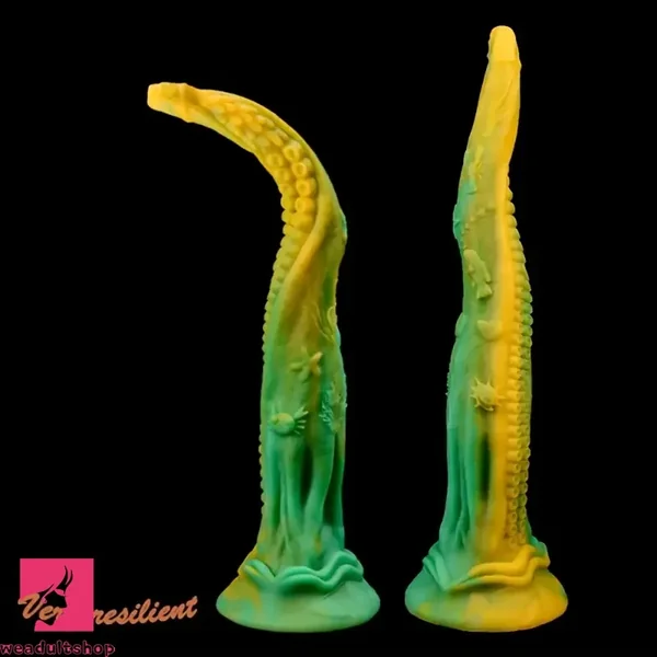 13.9in Simulated Realistic Long Octopus Alien Soft Suction Cup Cock Dildo