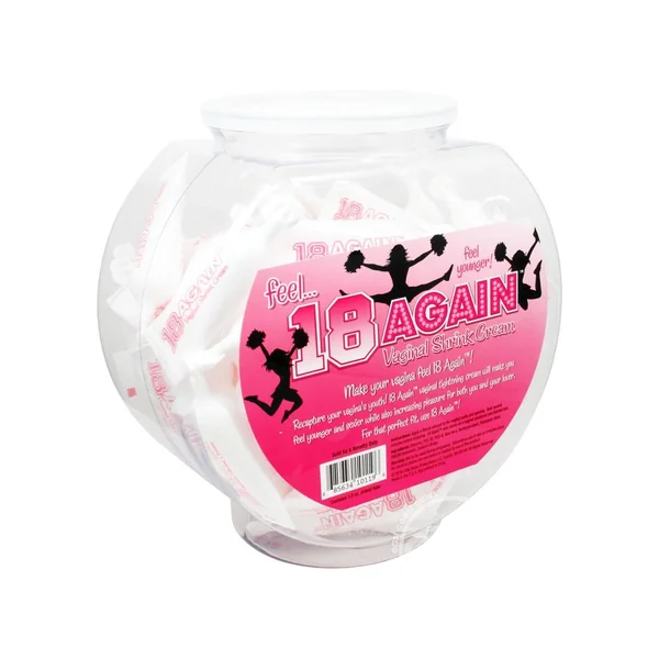 18 Again Vaginal Shrink Cream - Fishbowl 10ML 72 Pillow packs
