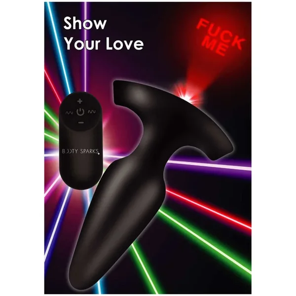 28X Laser Fuck Me Silicone Anal Plug with Remote Control – Small