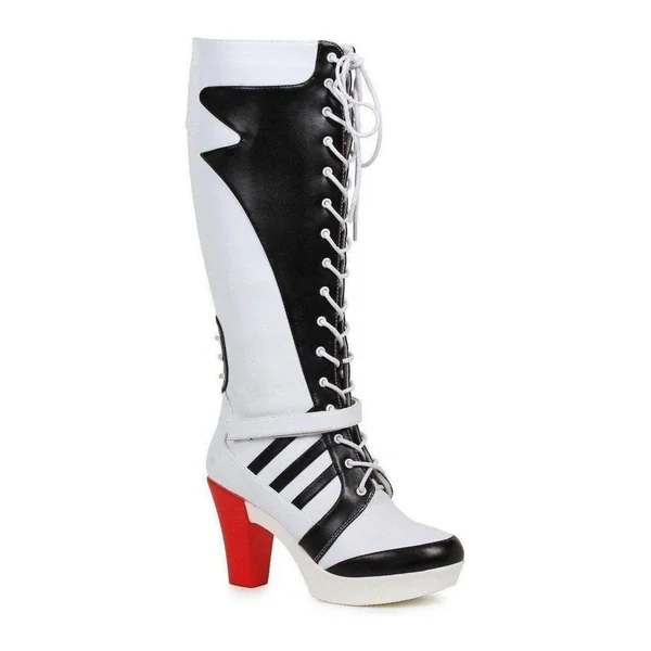 329-SQUAD Costume Boot | Black Faux Leather