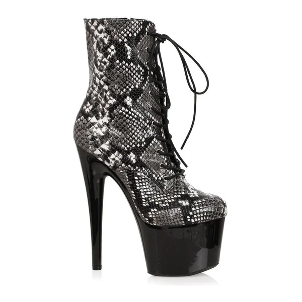 709-ZIA Ankle Boot | Black Faux Leather