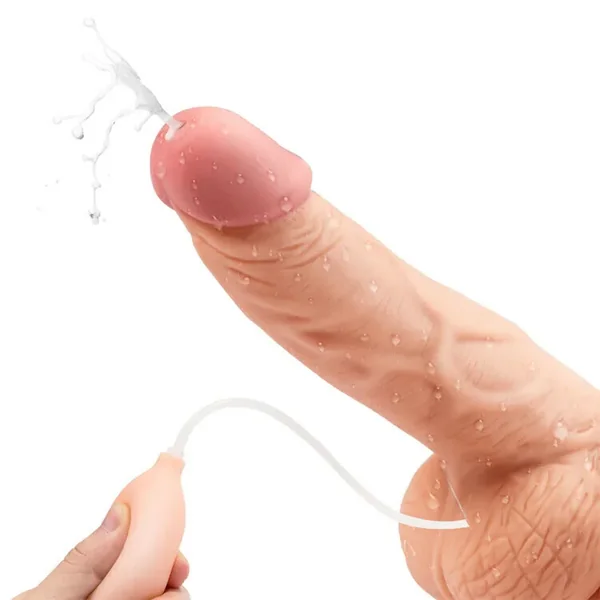 8 Inch Realistic Ejaculating Ultra-soft Dildo with Suction Cup