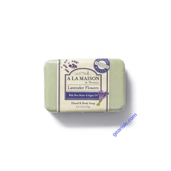 A La Maison Lavender Flower Natural Moisturizing Bar Soap 8.8 Oz
