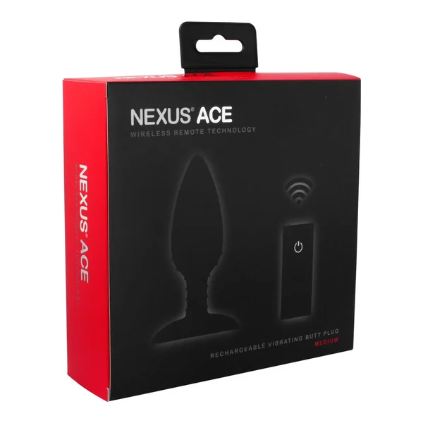 Ace Remote Control Vibrating Plug Medium - Black