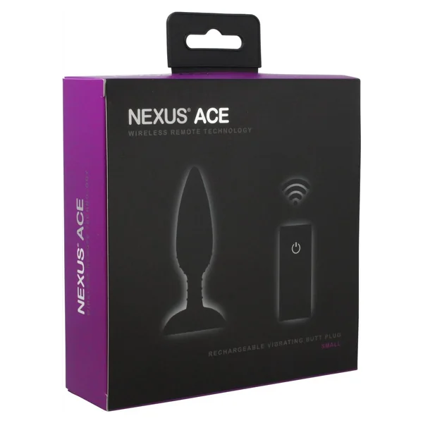 Ace Remote Control Vibrating Plug Small - Black