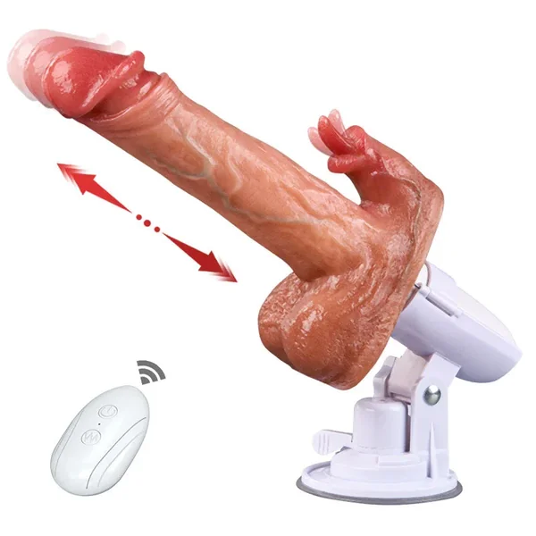 Acmejoy – Sex Machine 90° Automatic Adjustable 8 Thrusting & Vibrating & Licking Dildos Vibrator