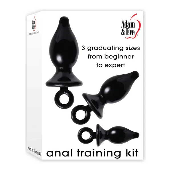 Adam and Eve - Anal Training Kit Waterproof - Black (3 Each Per Kit)