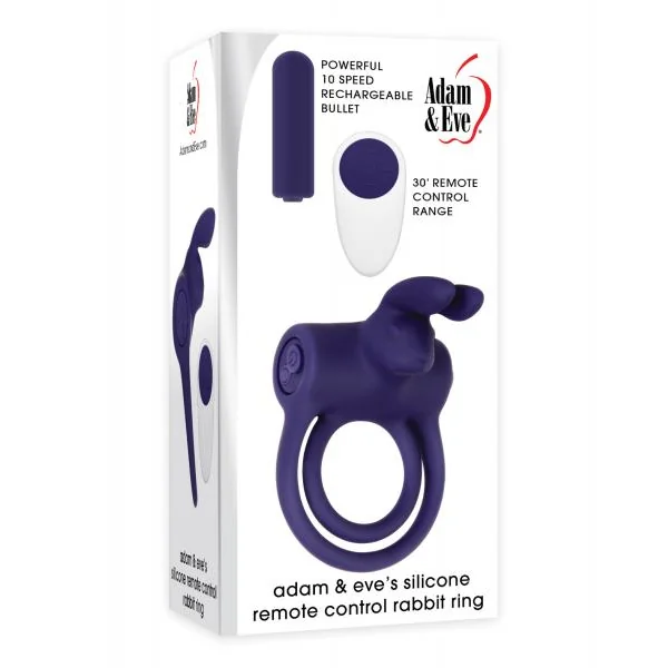 Adam & Eve Silicone Remote Rabbit Ring