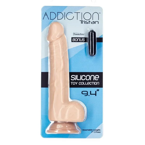 Addiction Tristan Silicone Realistic Dildo with Bonus Bullet