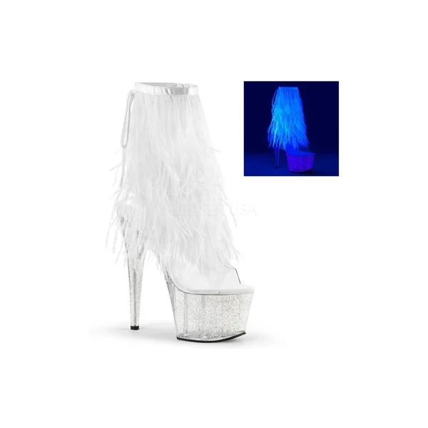 ADORE-1017MFF Platform Boot | Clear Vinyl