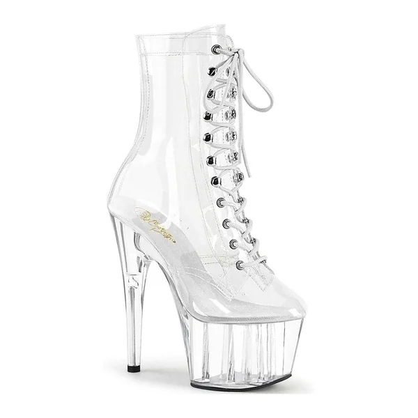 ADORE-1020C Ankle Boot | Clear Vinyl