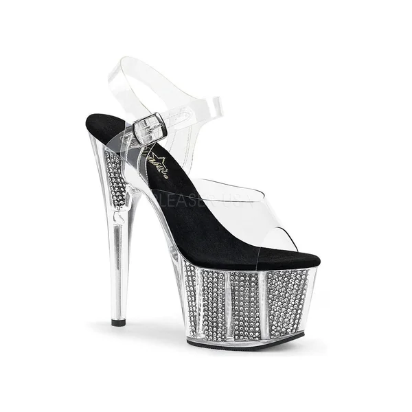 ADORE-708SRS Platform Sandal | Black Vinyl