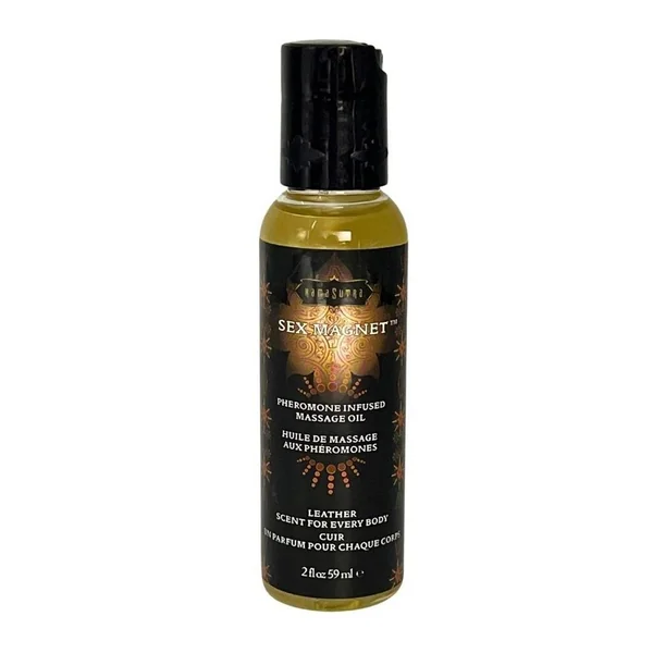 Adult Sex Store Sex Magnet Pheromone Massage Oil 2oz - Leather