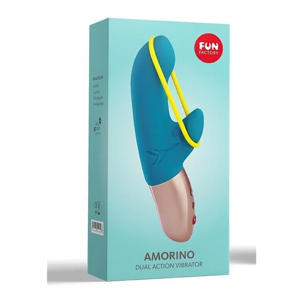 Amorino Silicone Vibrator with Clitoral Stimulator