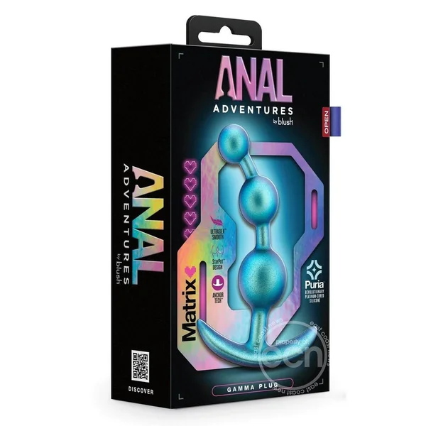 Anal Adventures Matrix Gamma Plug Silicone Anal Plug - Neptune Teal