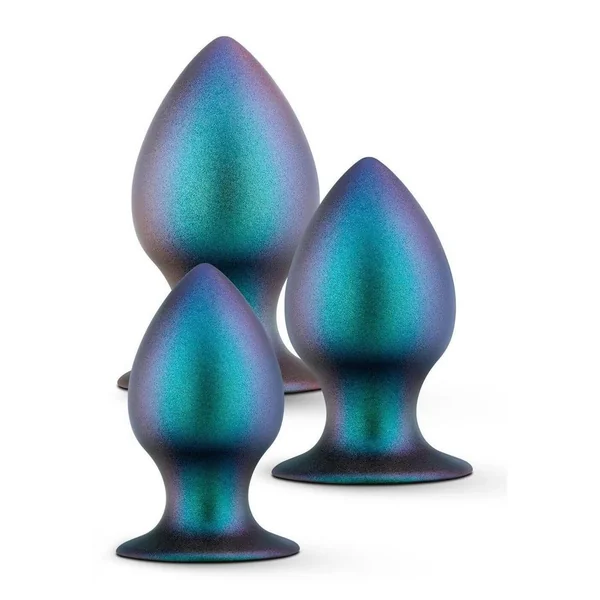 Anal Adventures Matrix Metaverse Plug Kit Silicone Anal Plug Set - Dark Millenium