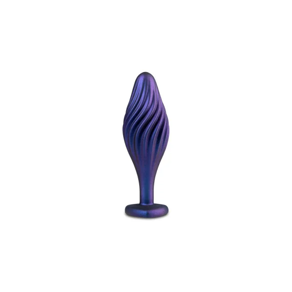 Anal Adventures Matrix Silicone Swirling Bling Plug, Sapphire