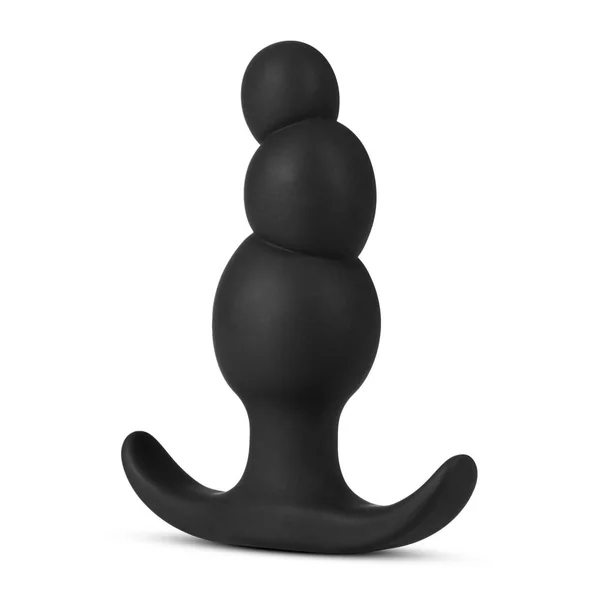 Anal Adventures Platinum Stacked Silicone Butt Plug – Black