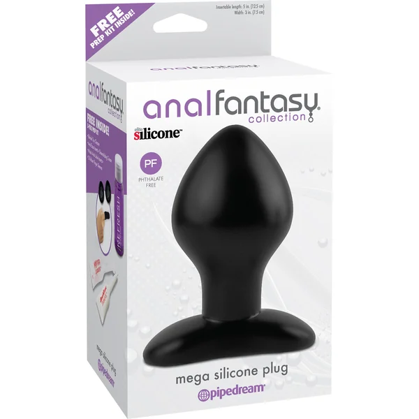 Anal Fantasy Collection Mega Silicone Plug 5in - Black