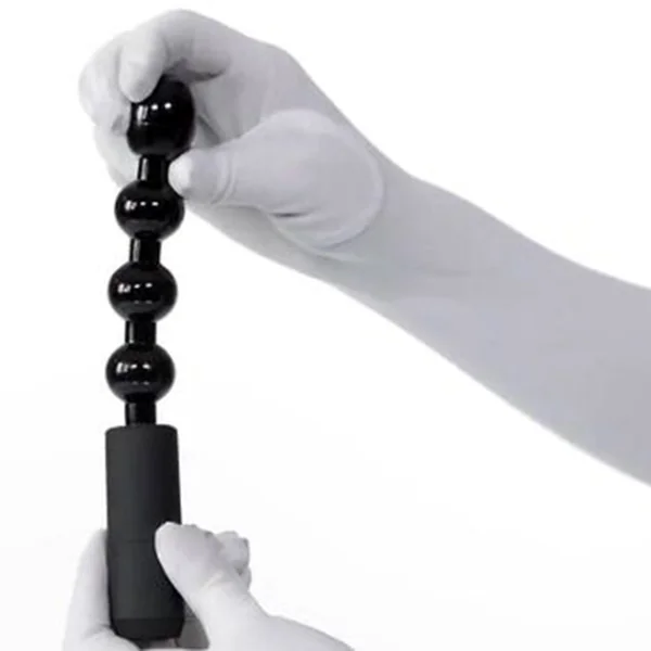 Anal Fantasy Collection Power Anal Beads Waterproof Black 5.25 Inch