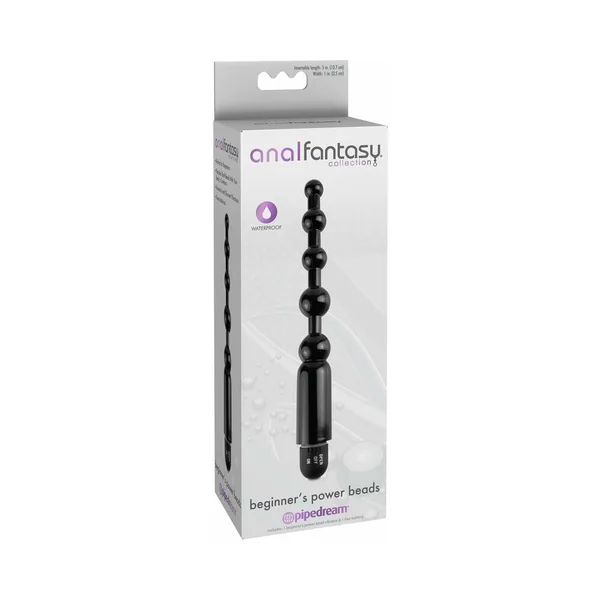 Anal Fantasy Collection Vibrating Beginner's Power Beads Black