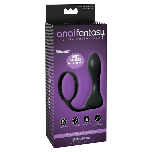 Anal Fantasy Elite Silicone Ass Gasm Pro Waterproof Black
