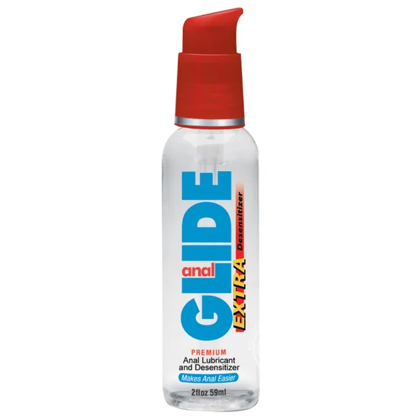 Anal Glide Extra Water-Based Lubricant with Desensitizer - 2 oz