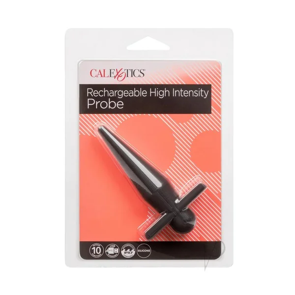 Anal Toys Rechargeable Silicone High Intense Probe - Black