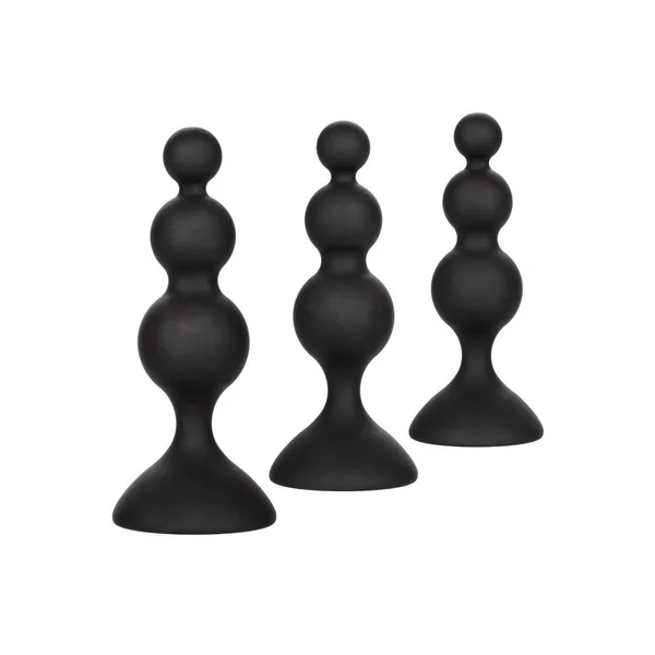 Anal Toys Silicone Beaded Anal Kit – Black