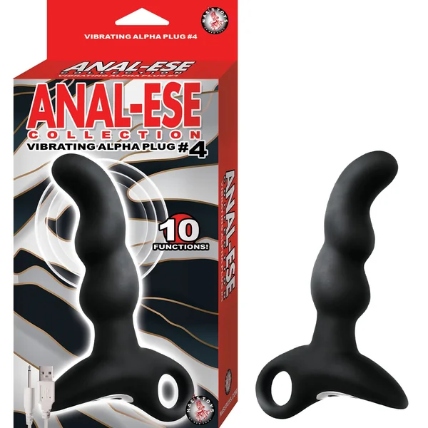 Anal-Ese Collection Vibrating Alpha Plug #4 - Black