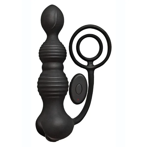 Anal-Ese Silicone Rechargeable Anal Plug and Cock Ring with Remote Control