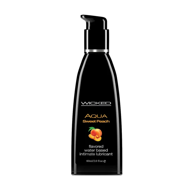 Aqua Sweet Peach Flavored Water Based Lubricant - 2 Oz. / 60 ml