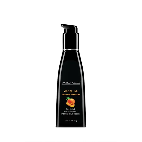 Aqua Sweet Peach Flavored Water Based Lubricant - 4 Oz. / 120 ml