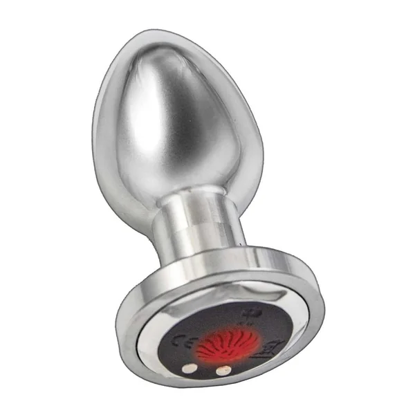 Ass-Sation Rechargeable Vibrating Metal Anal Plug with Remote Control – Silver