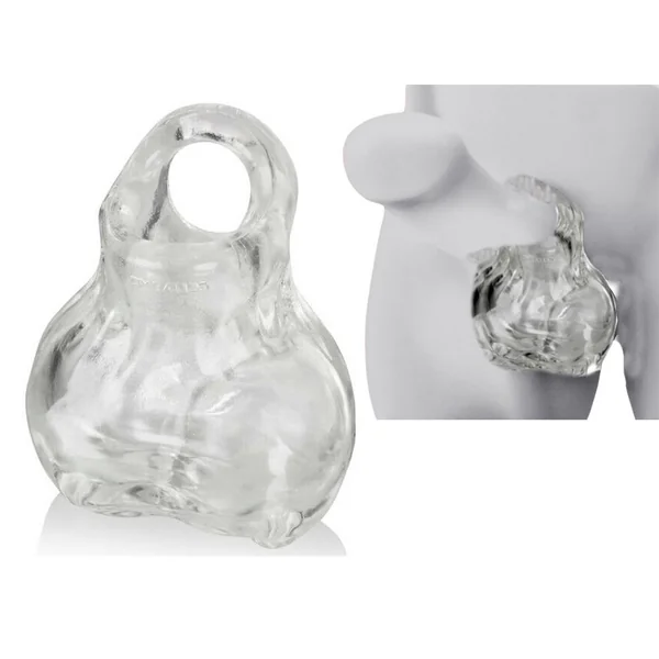 Atomic Jack Nutter Sack Gripping Sling Flex-TRP Penis Ring Clear