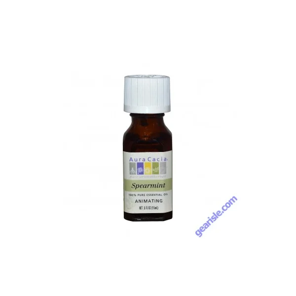 Aura Cacia Spearmint Essential Oil Animating 0.5 fl oz