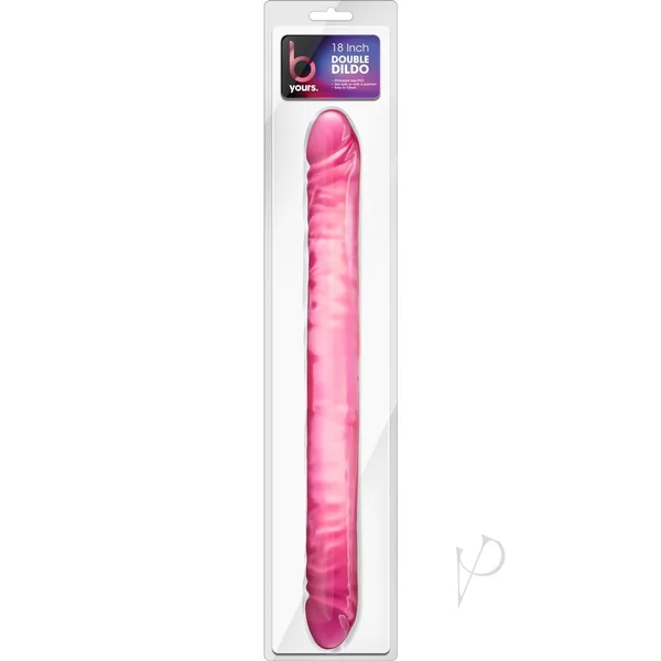 B Yours Double Dildo 18in - Pink