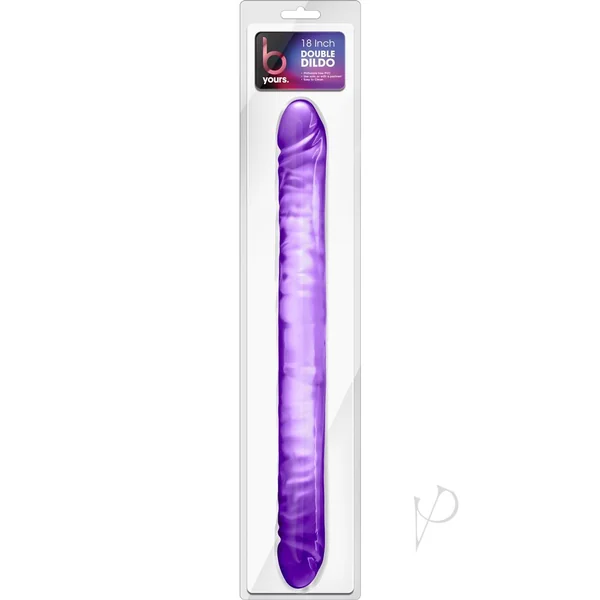 B Yours Double Dildo 18in - Purple