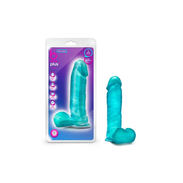 B Yours Plus Mount n' Moan 9 inch Teal Dildo