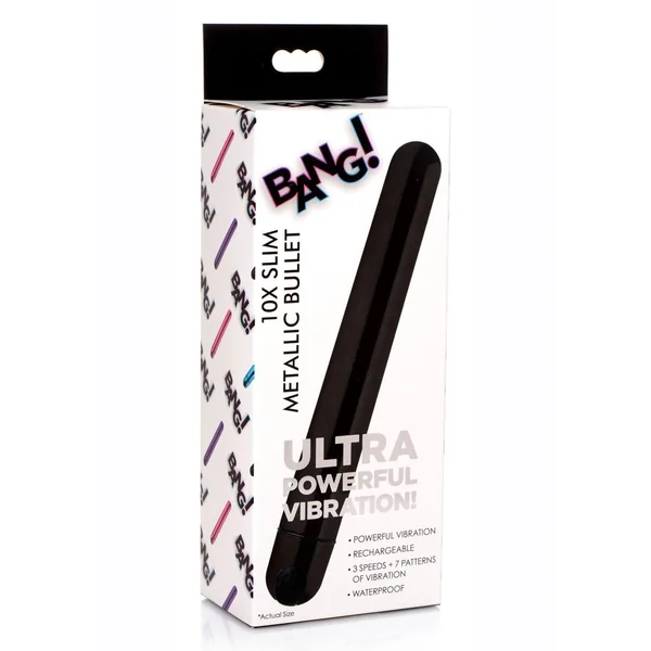 Bang! 10x Slim Metallic Rechargeable Bullet