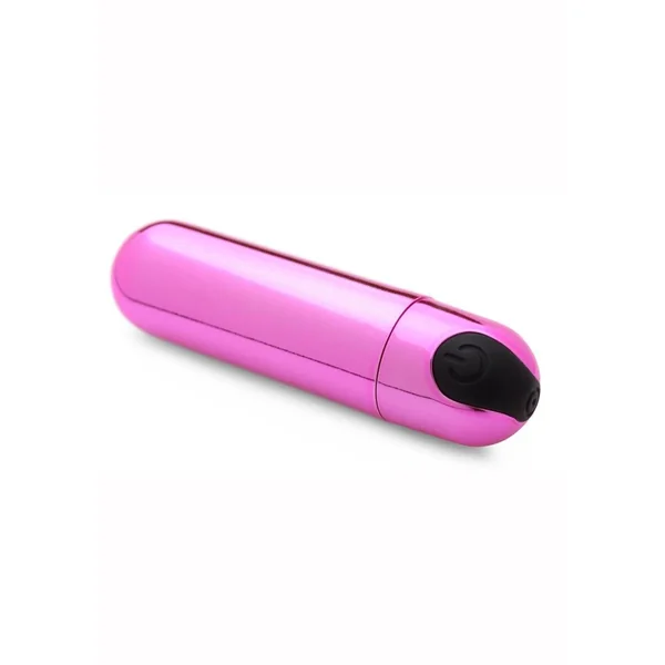 Bang! 10X Vibrating Metallic Rechargeable Bullet Vibrator - Pink