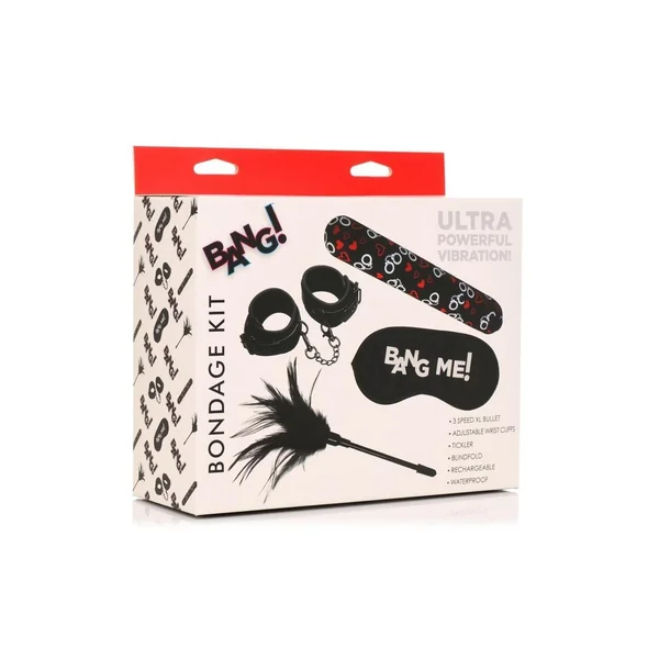 Bang! Bondage Kit - XL Bullet, Cuffs, Tickler, and Blindfold