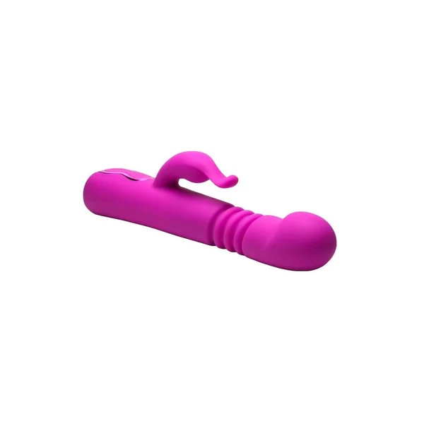Bang! Thrusting Rechargeable Silicone Rabbit Vibrator – Purple