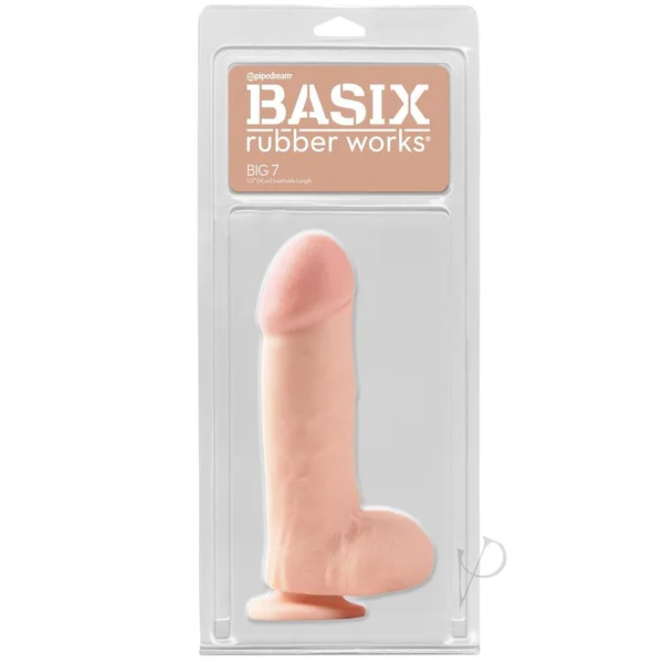 Basix Big 7 with Suction Cup 7in - Vanilla