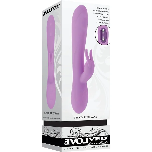Bead The Way Rechargeable Silicone Rabbit Vibrator - Pink