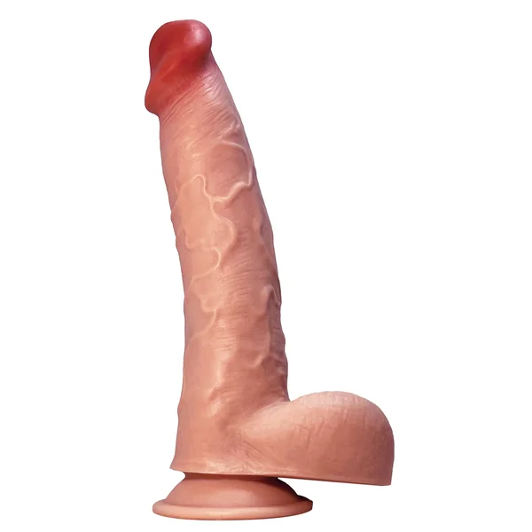 Bendable 8.5" Sliding Skin Dildo by F6 in Flesh