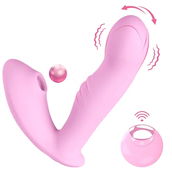 Bestvibe 3 IN 1 Flapping & Vibrating & Sucking Wearable G-Spot Vibrator