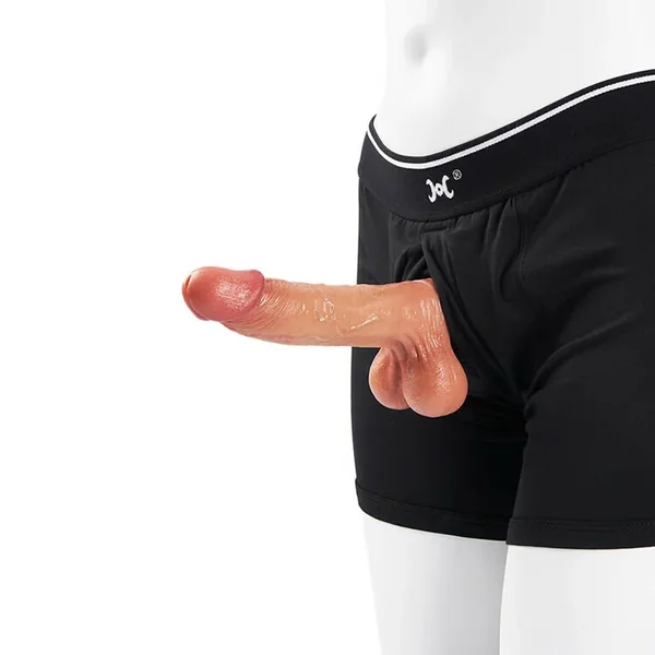 Bestvibe 7.7-Inch Masturbation Realistic Strap-on Dildo Panty Underwear Set