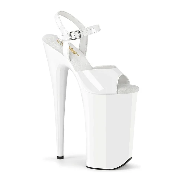 BEYOND-009 White Patent Sandal