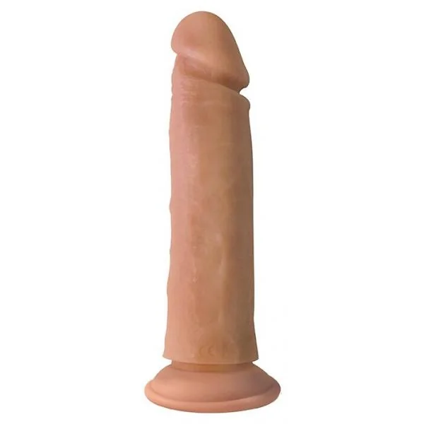 Big Shot Vibrating Remote Control Silicone 8 inches Dong Beige